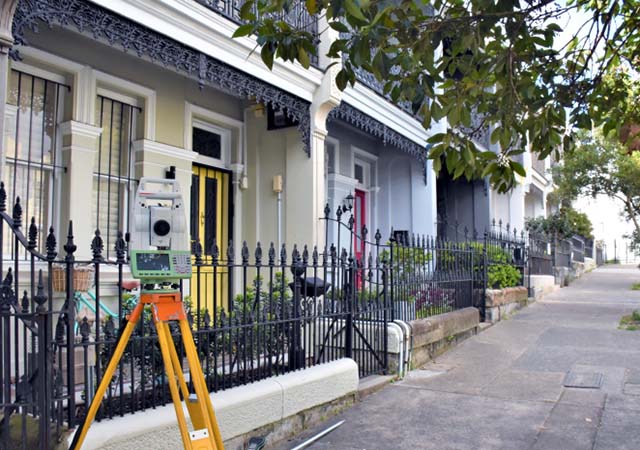 Surveyor on site — Paddington terrace