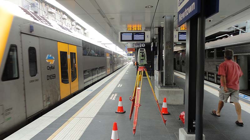 Railway station construction survey — Newtown Station upgrade